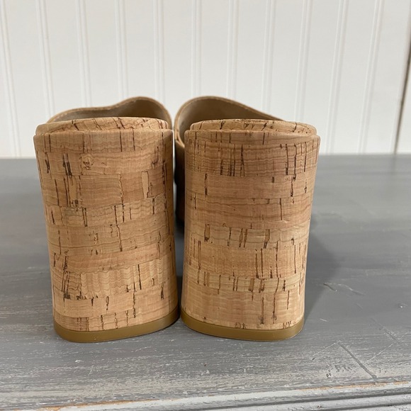 Vaneli Moyra Cork Platform Heels Chunky Heel Slide Sandals Shoes 9.5M Y2K - Picture 4 of 11